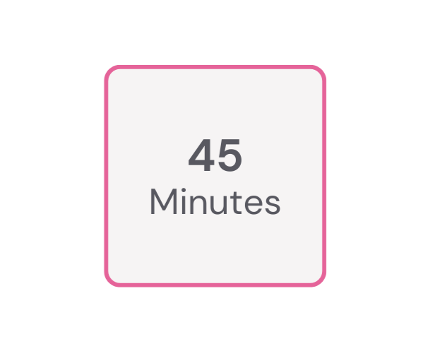 each lesson is 45 minutes.